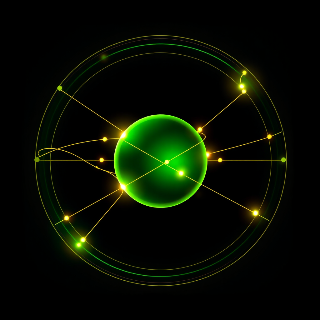 Island Connect AI logo - green network sphere
